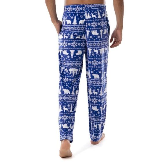 Mens Silky Fleece Winter Forest Soft Lightweight  Lounge Pajama Pants Size 3XL - Picture 5 of 8